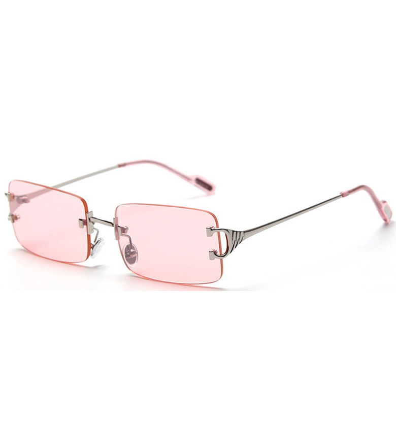 Rimless Square Metal Sunglasses