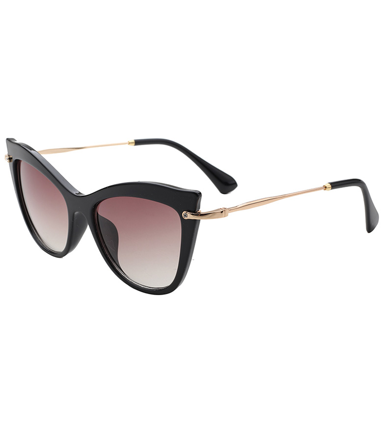 Retro Fashion Women's Sunglasses with Gold Arm