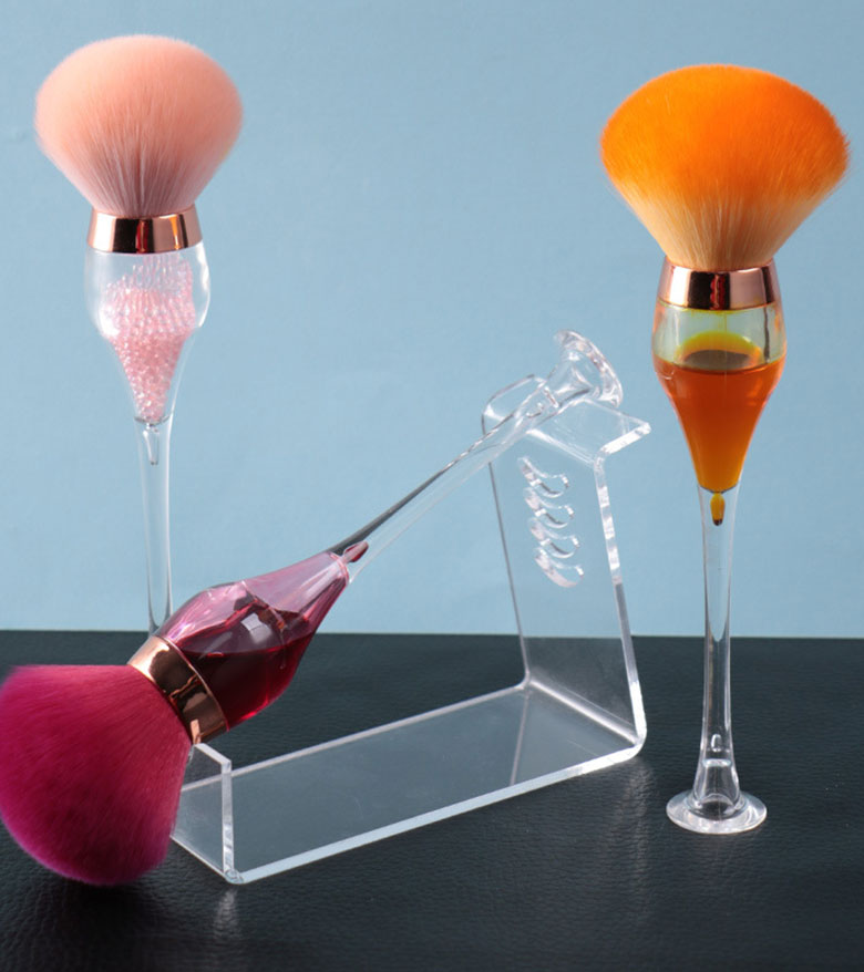 Transparent Handle Glass Shape Brush